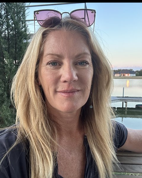 Kristy Kraus at the lake, late evening